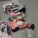 Pink Halloween Party Decorations With Happy Boo Day Banner, Spider Web, Bat Wall Decor, Pink and Black Balloons for Birthday and Baby Shower