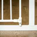 Regalo Safety 29-38.5" Baby Gate for Doorways & Bottom of Stairs, Pressure Mounted Baby Gate with Door for Babies, Toddlers & Pets, Tested & Safe for 30 Years, American Designed, American Owned, White