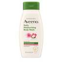 Aveeno Daily Moisturizing Body Wash with A Shea Butter Berry Scent & Soothing Prebiotic Oat, Provides Long-Lasting Hydration for Sensitive Skin, Hypoallergenic, Paraben-Free, 18 fl. oz