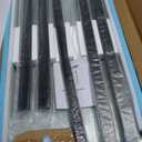 DELAVIN 36.in W x 36.in L x 75.in H Shower Enclosure, SGCC Clear Tempered Double Sliding Shower Door with Explosion-Proof Film, Corner Shower Glass Enclosure In Matte Black (Shower Base Not Included)