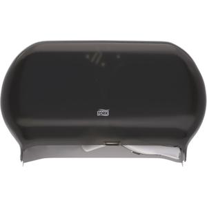 Tork Twin Jumbo Toilet Paper Roll Dispenser Smoke T22, Refill Indicator Window, 56TR Tork Twin Jumbo Toilet Paper Roll Dispenser Smoke T22, Refill Indicator Window, 56TR