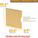SpaceAid 8 Pack Tray Dividers for Cabinets, Bamboo Kitchen Cookie Baking Sheet Organizer for Cabinet, Vertical Pan and Trays Organizers for Pantry Storage