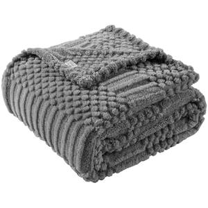 50x70 Inch Grey Throw Blanket - Soft & Fluffy Fleece, Cute & Aesthetic, Perfect for Sofa, Couch, Chair, Bed, Living Room & Bedroom, All-Season Use, Plush & Cozy Decorative Blanket
