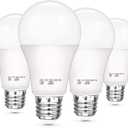 SHINE HAI Dusk to Dawn Light Sensor Bulbs, A19 12W(100 Watt Equivalent) LED Light Bulbs, 1200 LM, E26 Base, Daylight White 5000K Outdoor Bulbs for Porch, 4-Pack