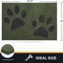 PURRUGS Dirt Trapping Door Mat 20" x 31.5", Non-Skid/Slip Machine Washable Microfiber Entryway Rug, Dog Doormat, Super Absorbent Welcome Mat for Muddy Wet Shoes and Paws, Green