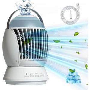 Portable Air Conditioners, Mini Oscillating Air Cooler, Waterproof motor, 3 Wind Speed, 3 Stage Spray, Personal Mini Air Cooling Fan for Room Car Office