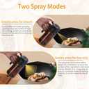 Oil Sprayer for Cooking-2 in 1 Olive Oil Dispenser, 16oz/470ml Oil Dispenser Light Blockage for Air Fryer, BBQ,Salad, Frying, Barbecue (2Brown Bottle Black Cap)