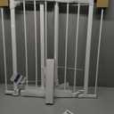Baby Gate for Stairs, 28.5"-40" Adjustable Width, 30" Height, Dog Gate for Doorways with Pressure & Wall Mount Kits, Baby Safety Gate for Stairs, Doorways, and Indoor Use (white28.5-40",30")