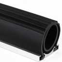 Garage Door Rubber Seal Kit with Aluminum Profiles, Garage Door Bottom Seal, 10ft, 12ft, 16ft, 20ft Lengths, Screws Included (20 Ft)