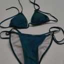 Women's Solid Color Halter Neck Tie - Side Bikini Set Size XS