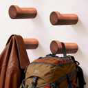 Wood Wall Hooks, 4 Pack Heavy Duty Coat Hooks  Farmhouse Rustic Entryway & Bathroom Hooks for Hats, Towels, Bags, Clothes (40 Capacity), Fits Drywall, Acacia Wood