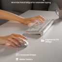 2.4G Wireless Keyboard and Mouse Combo with Silent Touch, One-Key to Switch Windows, Mac OS, Quiet Soft Click, Compact Full-Size (98 Keys) Typewriter Keyboard for PC, Desktop, Laptop, MacBook- White