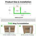 4 Pack 3.3ft/1M Plaster-in Drywall LED Channel, Trimless Recessed LED Diffuser Channel with Milky Cover, Single Edge Mud-In Strip Diffuser for Ceiling, Wall & Strips Light (Light NOT Included)