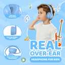 Mokata Headphones Kids Bluetooth 5.4 Wireless Play Time 68H Safe Volume Limit 85/94dB Over-Ear Foldable Headset,Fast Charging,with Aux Cord Built-in Mic for Toddler Child Pad Study Tablet Blue