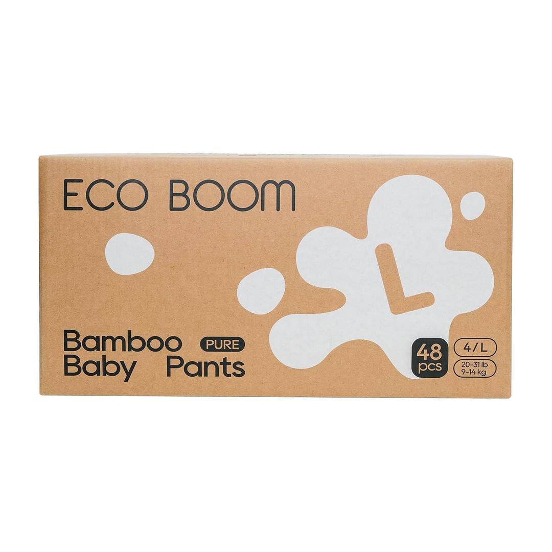 ECO BOOM Training Pants for Toddler Potty, Hypoallergenic for Sensitive Skin, Size 4 Suitable for 20 to 31lb (L - 48 Count)
