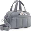 BAGSMART Gym Bag for Women, Duffle Bag for Travel with Wet Pocket, Lightweight Carry on Weekender Duffel, Water Resistant (Mini, Gray Lilac)