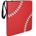 NeatoTek Spark Dual-Sided Baseball Cards Binder - 40 Pages, 720 Pockets, Organize and Protect Your Sports Collection with Trading Card Sleeves and Holder, Red