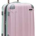Rockland London Hardside Expandable Luggage with Spinner Wheels, Multicolor, 
Checked 28 Inch