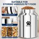 40Lbs Large Metal Dog Food Storage Container, Stainless Steel Dog Food Storage Tank, Multifunctional Storage Bin with Lid and Spoon, Food Storage Container for Big Dogs, Keep Fresh, Easy to Clean