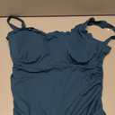 Summer Mae One Shoulder Women's One Piece Swimsuit Ribbed Scalloped Swim Suits Slimming Full Coverage Modest Bathing Suit 12