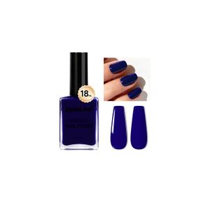 18ml Blue Nail Polish Large Volume Quick Dry Dark Blue Nail Polish, Long Lasting Shine, Fingernail Toenail Nail Art DIY Home Travel Nail Art Gift