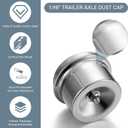 MorningRo 4 Pcs 1.98'' Axle Grease Cap Trailer Hub Dust Caps Grease Fitting Caps for Most Standard 2000 to 3500 Pound Axles