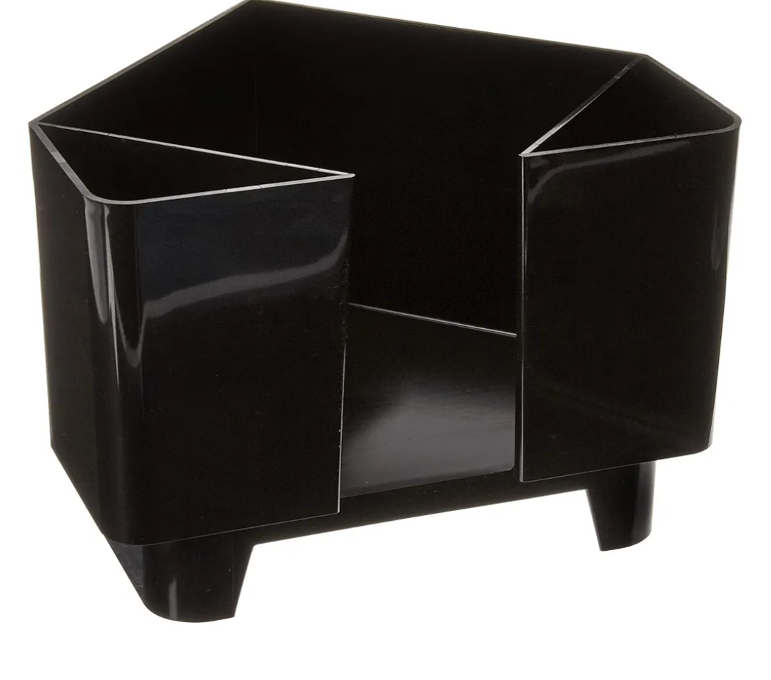 Plastic Bar Caddy with Triangular Design, Black