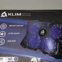 KLIM Wind Laptop Cooling Pad - More Than 500 000 Units Sold - New Version - The Most Powerful Rapid Action Cooling Fan - Laptop Stand with 4 Cooling Fans at 1200 RPM - USB Fan - PS5 PS4 - Blue