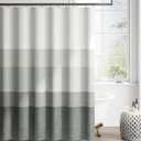 Jinchan Extra Long Ombre Cloudy Grey Striped Shower Curtain Waterproof Fabric Shower Curtains for Bathroom Gradual Color Minimalist Modern Neutral with 12 Hooks 70x84 inches