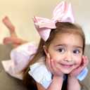 Wee Ones Girls' French Satin Hair Bow with a Knot Wrap Center, No-Slip Hair Clip, Handmade