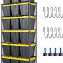 Himix 73''H X 35.5''W X14''D 6 Tier Wire Shelf with Wheels 10 Hooks, Adjustable NSF Wire Shelving Unit Heavy Duty Metal Storage Shelves Free Standing Rack Organization for Pantry, Kitchen, Garage