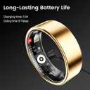 Mirlray Smart Ring for Women & Men, Smart Ring Health Tracker, Blood Oxygen & Heart Rate Monitor, Long Lasting Battery Sleep Ring, Waterproof Fitness Ring (Rose Gold, 7)