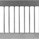 Repa Market 13" x 5" Inch Air Exhaust Grille for Round Ducts - Adjustable Louvre Blade - Galvanized Air Supply Vent Cover - Side Fit Round Surface Canal Ducting from 9.84" to 35.43" Inches