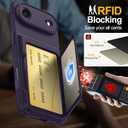 for iPhone Air Case Wallet with Card Holder (4-5Cards) +1 Privacy Screen Protector,[RFID Blocking][Kickstand][Military Drop Protection] Full Camera Protection Wallet Case for iPhone 17 Air