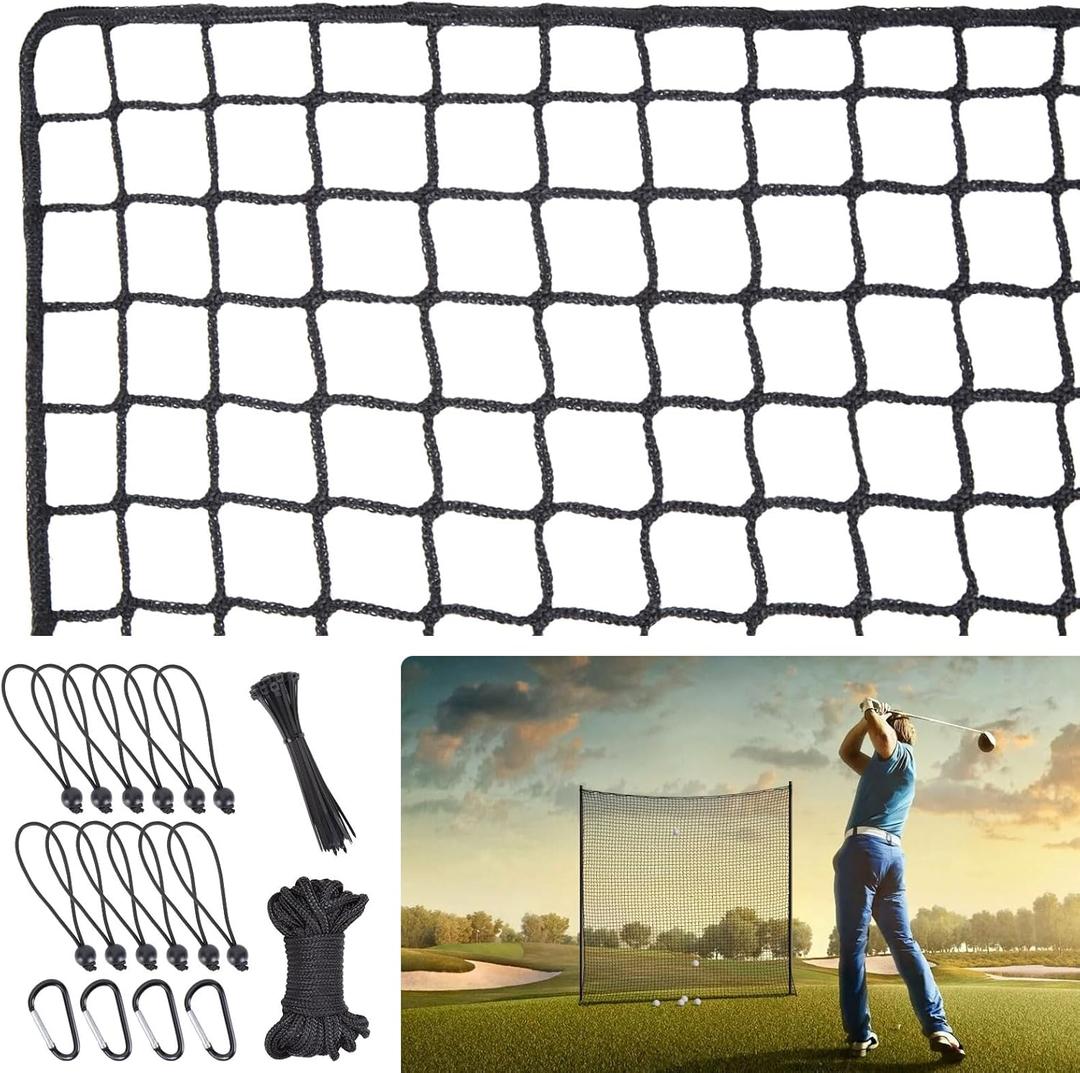 WELSPO Golf Net,Golf Practice Net,Sports Practice Barrier Net,Heavy Duty Ball Netting,Sports Netting for Golf, Baseball,Hockey,Soccer,DIY Ball Hitting Net,10x10ft/10x15ft