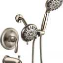 WRISIN Tub Shower Faucet Set with Valve, Bathtub Shower Faucet Set with Handheld Spray (Brushed Nickel)