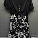 ZNU 2025 Plus Size Floral Summer Dress for Curvy Women - Elegant V Neck Party Casual Midi Dress with Pockets Short Sleeve
xl