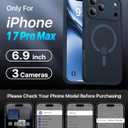 Magnetic Shockproof for iPhone 17 Pro Max Case,[Camera Protection][Compatible with Magsafe][Non-Slip][Mil-Grade Protection]Slim Translucent Matte Phone Case for iPhone 17 Pro Max,Midnight Blue