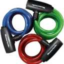 Master Lock Bike Lock Cables with Key, Blue, Green, and Red 3-Pack of Keyed-Alike Bicycle Cable Locks, 6 ft. Long, 8127TRI