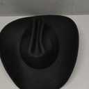 Classic Western Cowboy Hat for Men & Women, Felt Cowgirl Hat with Two Decorative Bands, Wide Brim All-Season Wear