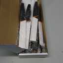 Knife Set, Astercook 15 Pcs Dishwasher Safe Kitchen Knife Set with Built-in Sharpener, High Carbon German Stainless Steel Black Knife Block Set