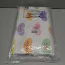 MEHOFOND 4pcs Valentines Shower Curtain Set Colorful Conversation Hearts Shower Curtain Sets for Valentine Heart Candy Bathroom Decor Curtains with Non-Slip Rugs Toilet Lid Cover and Bath Mat