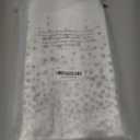 Breling 8 Pack White and Silver Disposable Plastic Tablecloths and Satin Table Runner Set, 54 x 108 Inch Tablecloth, 12 x 108 Inch Table Runners for Wedding Graduation Birthday Baby Shower New Year