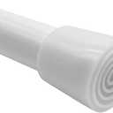 Short Small Spliced Tension Rod 30"-42" Spring Adjustable, No Drilling Extendable Closet Rod for Window Wardrobe Bedroom Doorway Room Divider, White (White Pack 1)