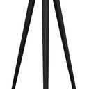 Versanora Romanza Modern LED Tripod Floor Lamp Tall Standing Light with Drum Shade Metal Legs for Living Room Study Reading Bedroom Home Office, 60 inch Height, Matte Black (60.23")