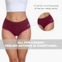 coskefy Women's High Waisted Cotton Underwear Soft Breathable Panties Stretch Briefs Ladies Panties 5 Pack (Black, M)