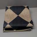 Checkerboard Easy Jute Runner Rugs for Hallway 2x6 Non-Slip Modern Geometric Bedside Rug, Stain-Resistant Low Pile Floor Runner