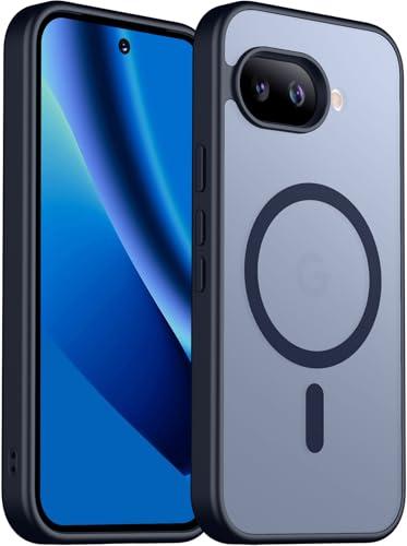 SPIDERCASE Magnetic for Google Pixel 10A Case, Military Grade Drop Protection Slim Translucent Matte Shockproof Anti-Fingerprint Phone Case for Pixel 10A, Blue
