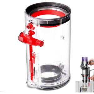 Dust Bin Replacement Compatible with Cyclone V10 Absolute,V10 Animal, V10 Animal Pro,V10 Total Clean +,SV12 Cordless Vacuum Cleaners,Canister Replacement Parts
