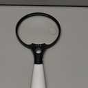 Large Magnifying Glass with Light, 5.5inch Handheld Illuminated Lighted Magnifier with 3 LED Lights for Seniors Reading, Inspection Coins, Jewelry, Exploring (Black)